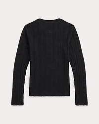 Cotton Pointelle Henley Shirt