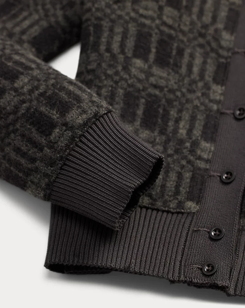 Wool-Blend Jacquard Cardigan
