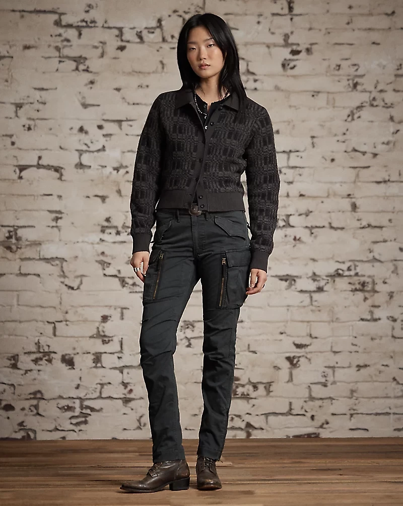 Wool-Blend Jacquard Cardigan