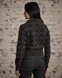 Wool-Blend Jacquard Cardigan