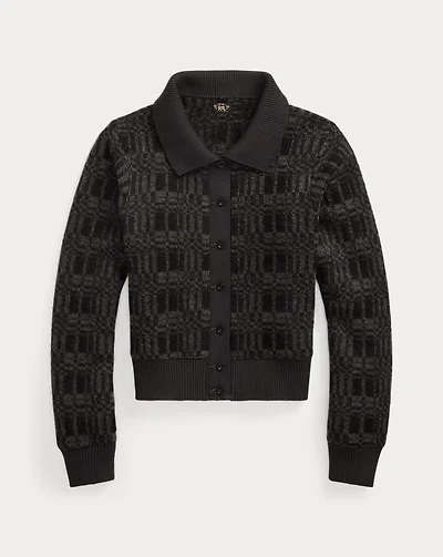 Wool-Blend Jacquard Cardigan