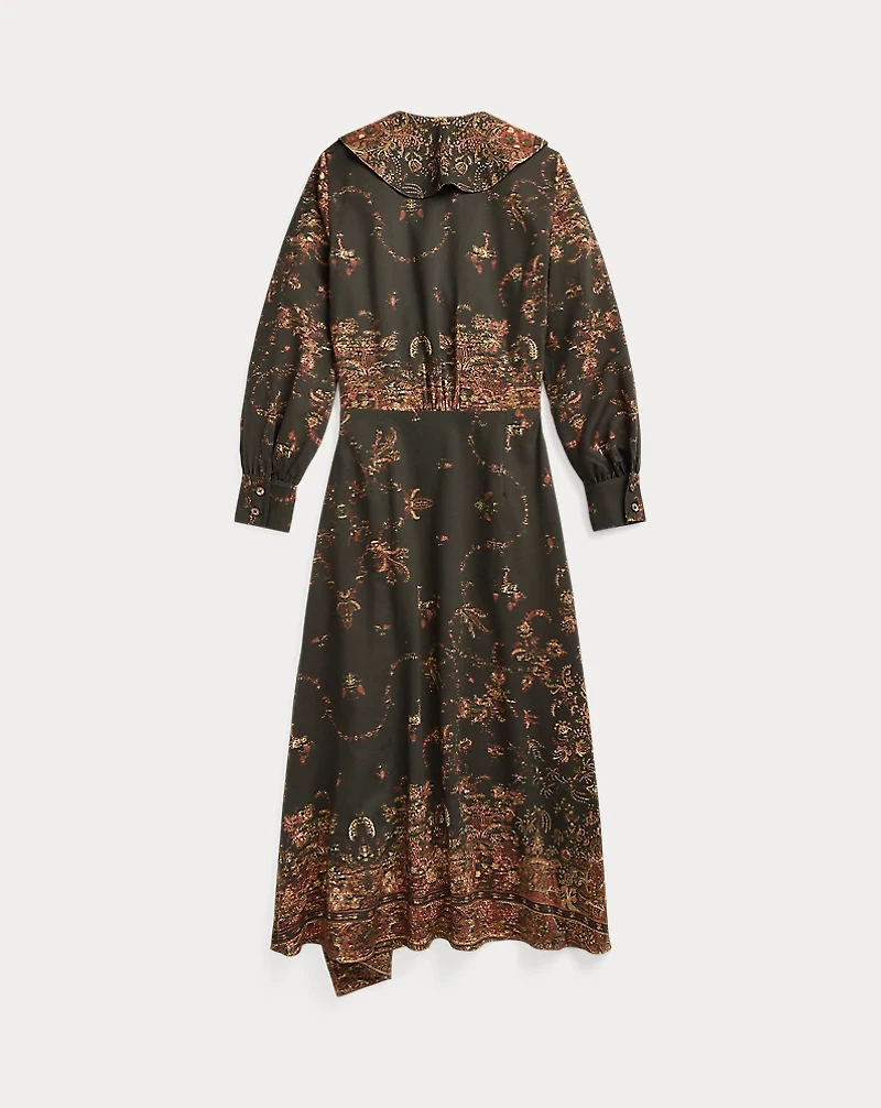 Paisley-Print Wrap Dress