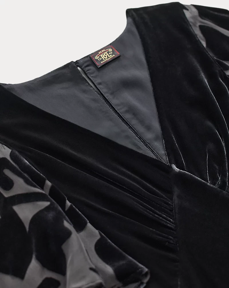 Bias-Cut Velvet Dress