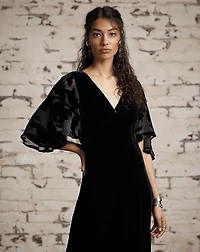Bias-Cut Velvet Dress
