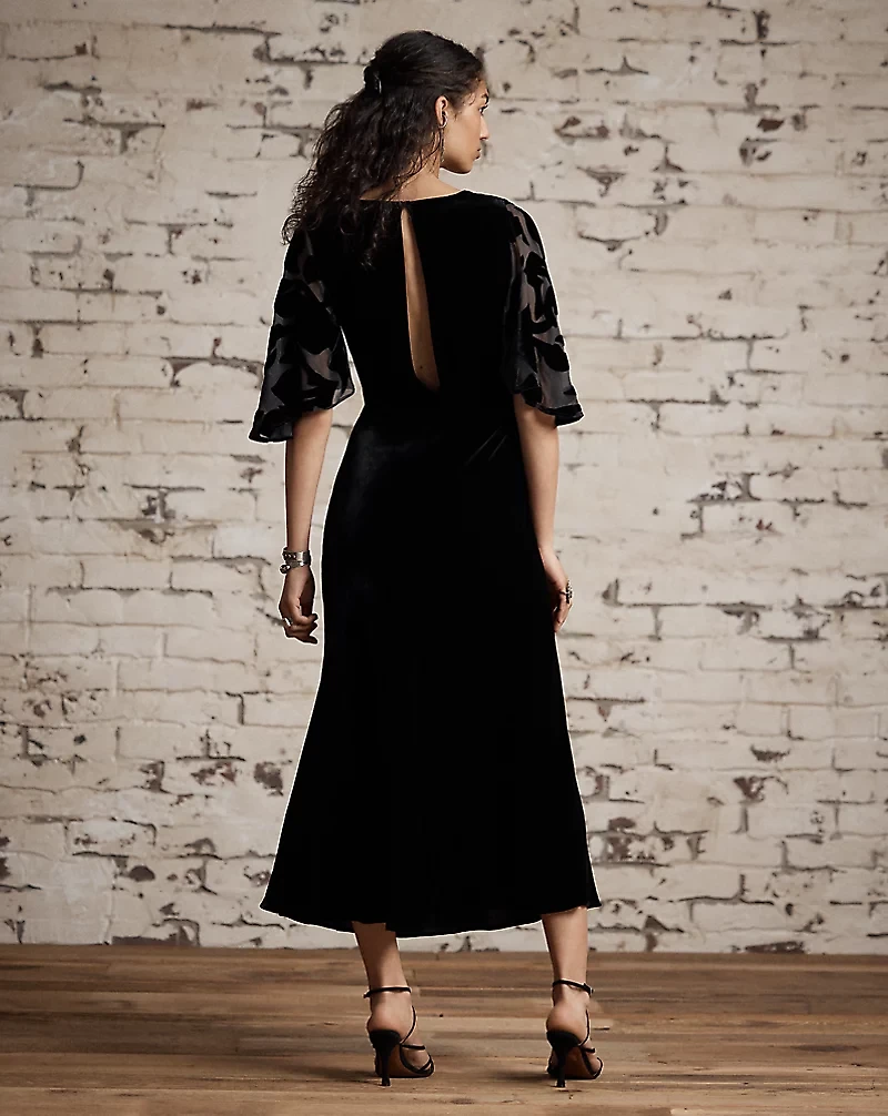 Bias-Cut Velvet Dress