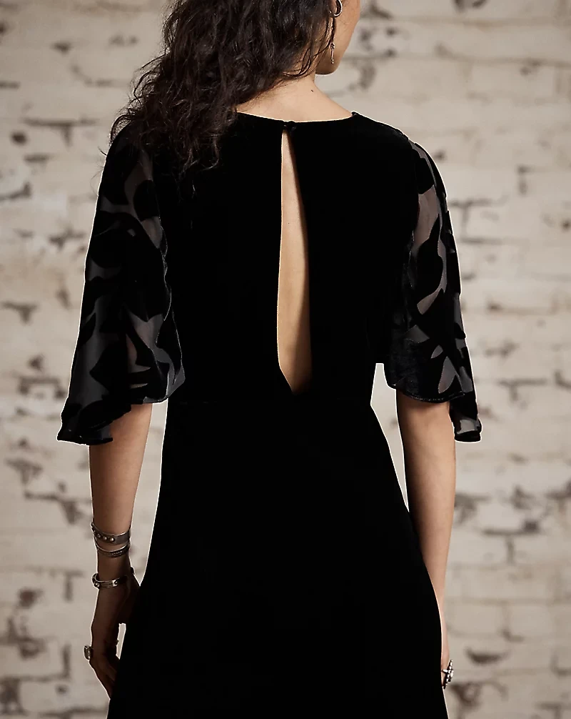 Bias-Cut Velvet Dress