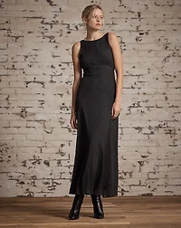 Checked Silk Georgette Dress