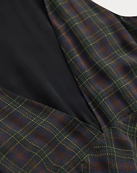 Checked Silk Georgette Dress