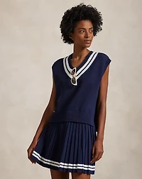 Cotton-Blend Cricket Sweater Vest