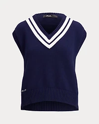 Cotton-Blend Cricket Sweater Vest