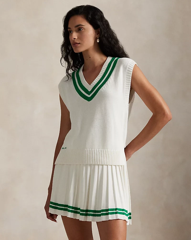 Cotton-Blend Cricket Sweater Vest