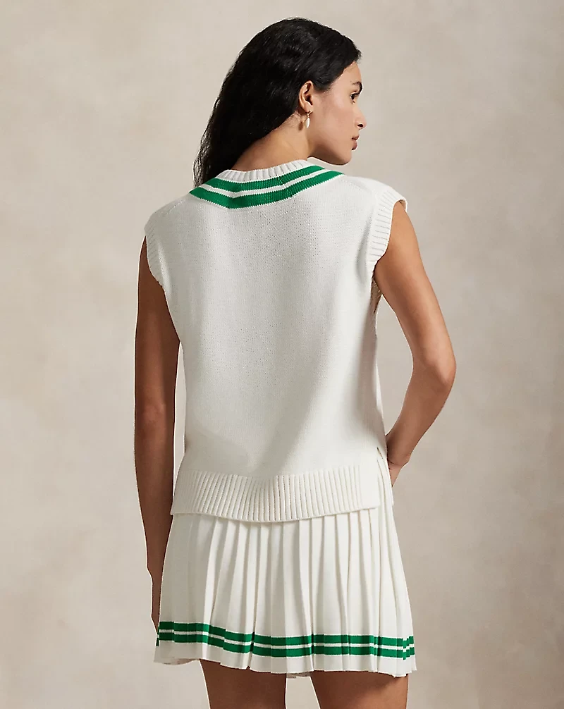 Cotton-Blend Cricket Sweater Vest