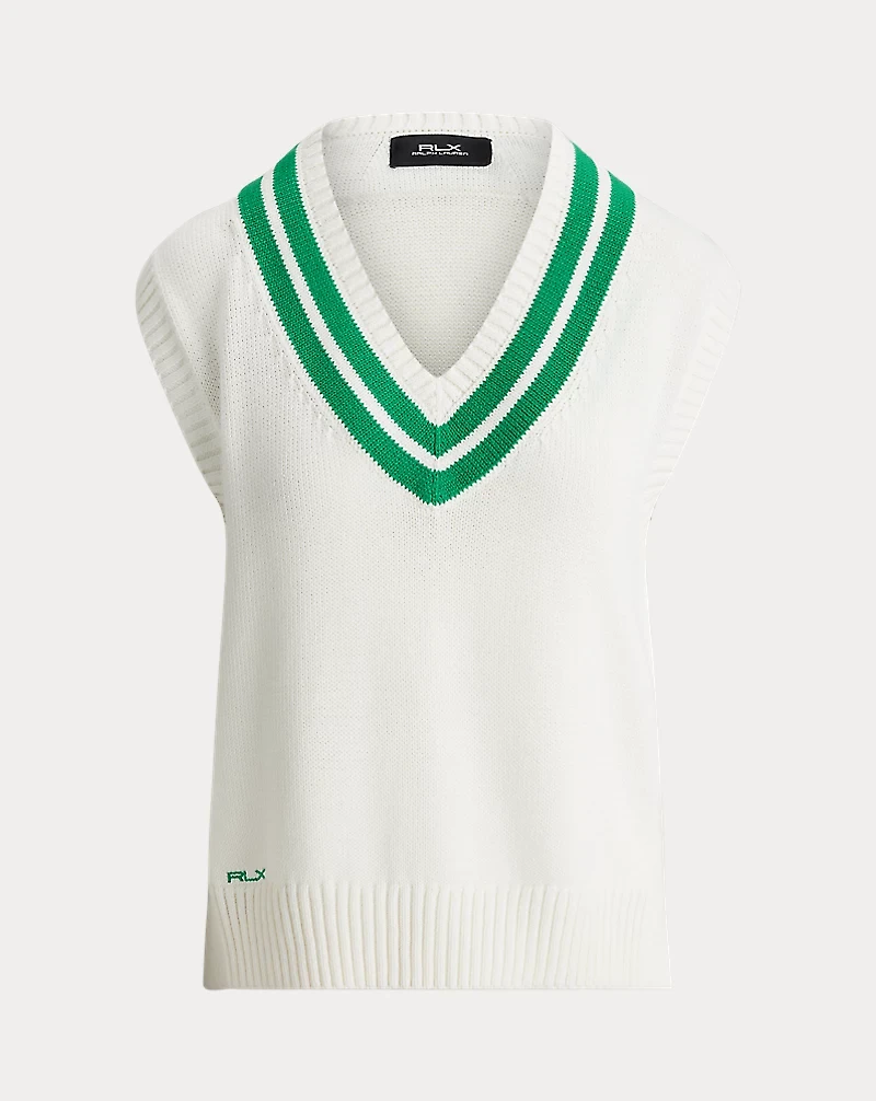 Cotton-Blend Cricket Sweater Vest