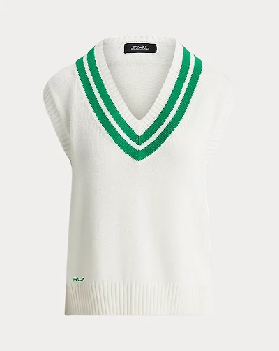 Cotton-Blend Cricket Sweater Vest