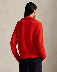 Rib-Knit Cashmere Half-Zip Sweater