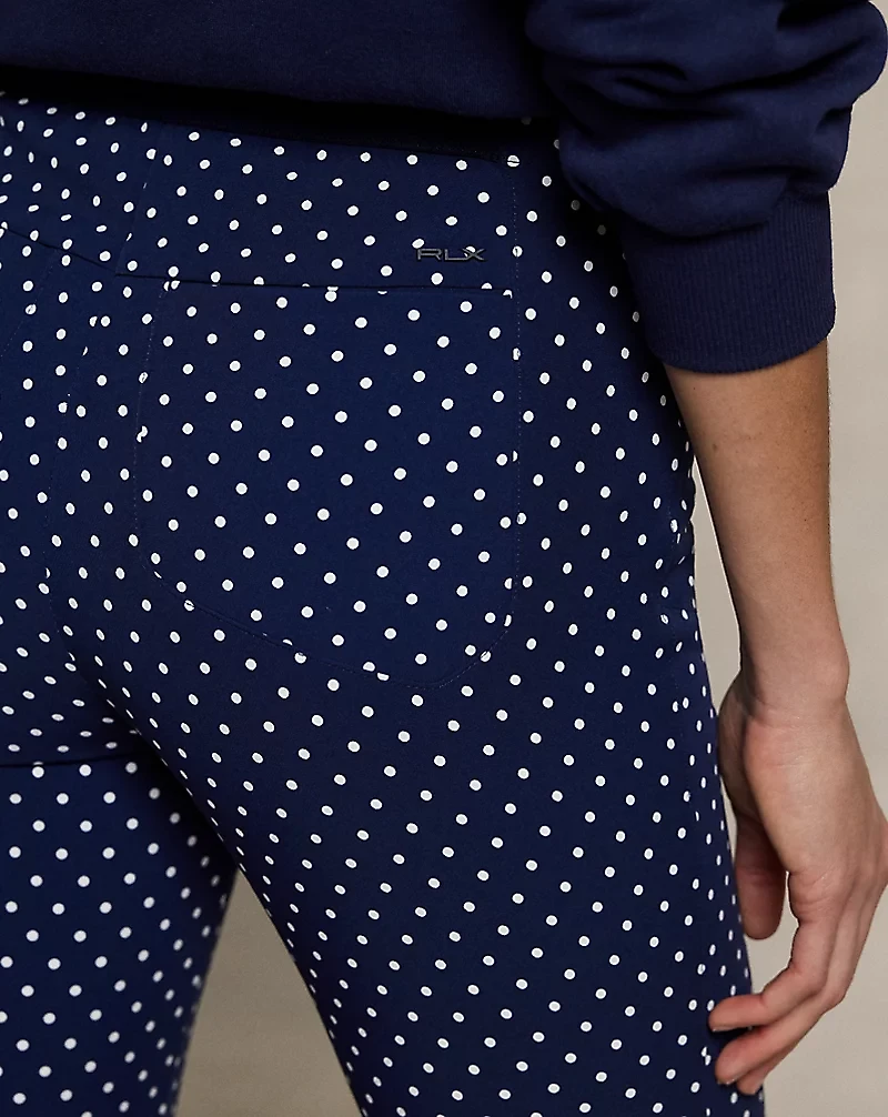 Polka-Dot Stretch Athletic Pant