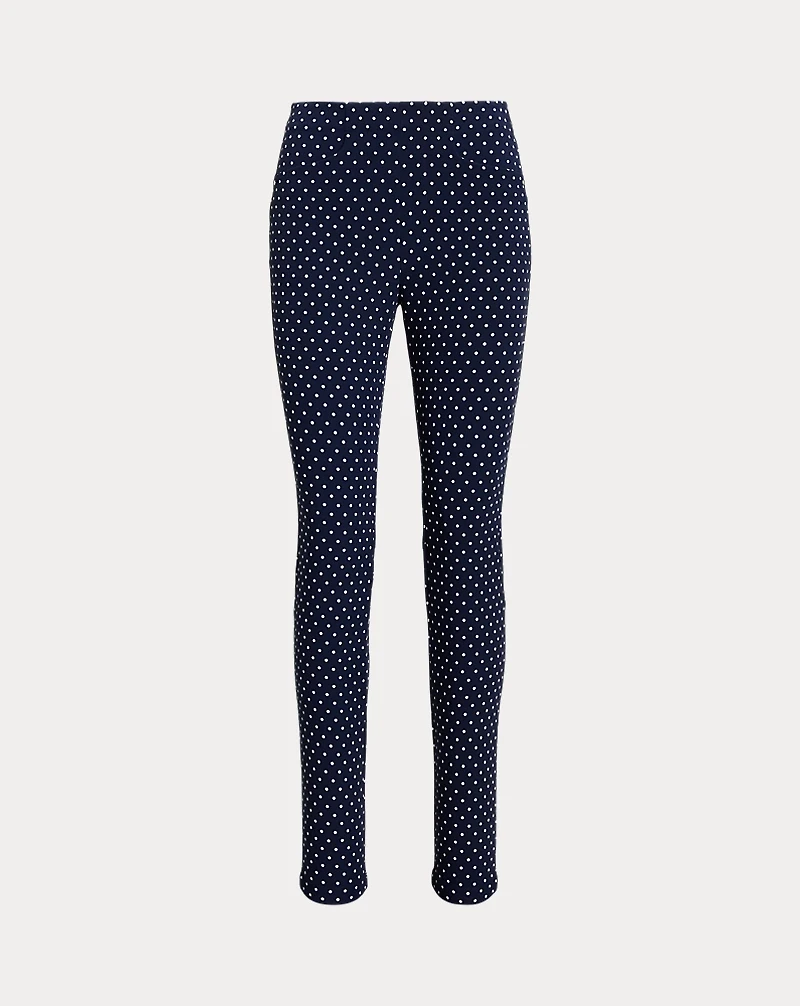 Polka-Dot Stretch Athletic Pant