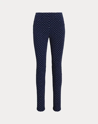 Polka-Dot Stretch Athletic Pant
