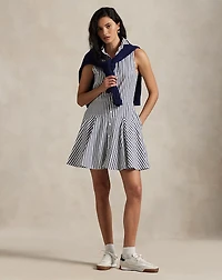 Striped Sleeveless Shirtdress