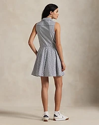Striped Sleeveless Shirtdress