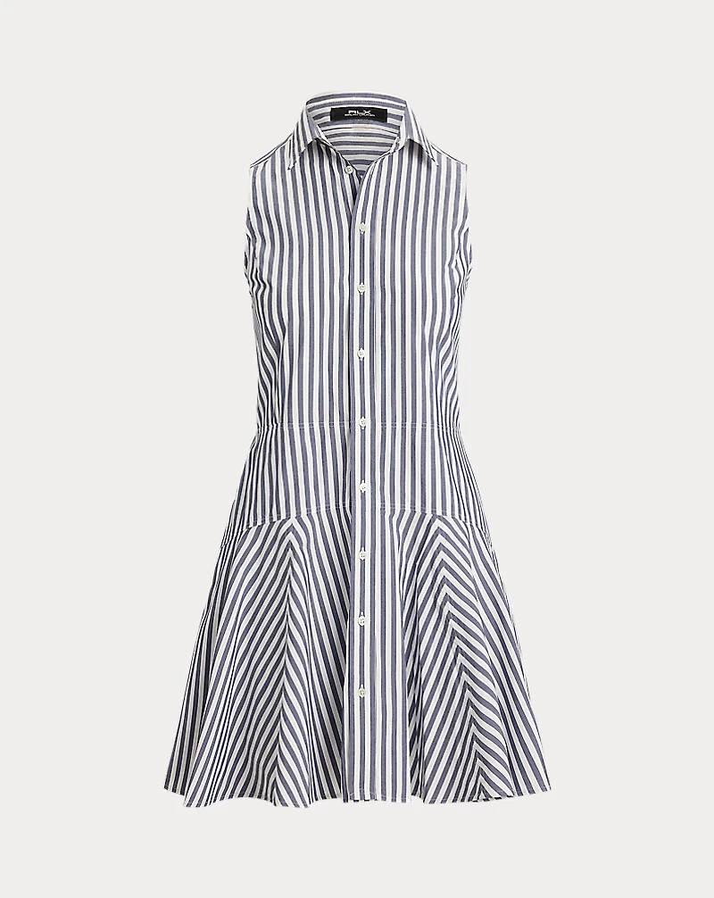 Striped Sleeveless Shirtdress