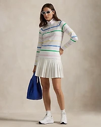 Striped Stretch Jersey Quarter-Zip