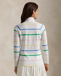 Striped Stretch Jersey Quarter-Zip