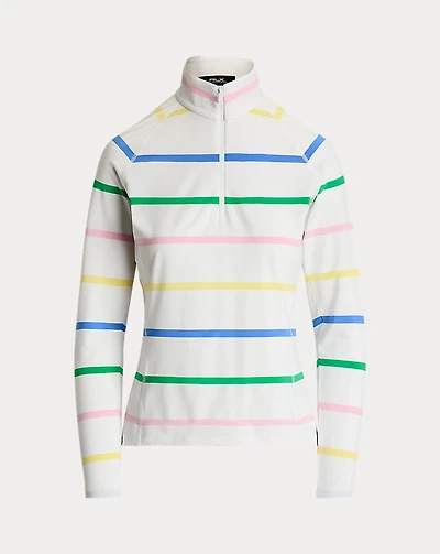 Striped Stretch Jersey Quarter-Zip