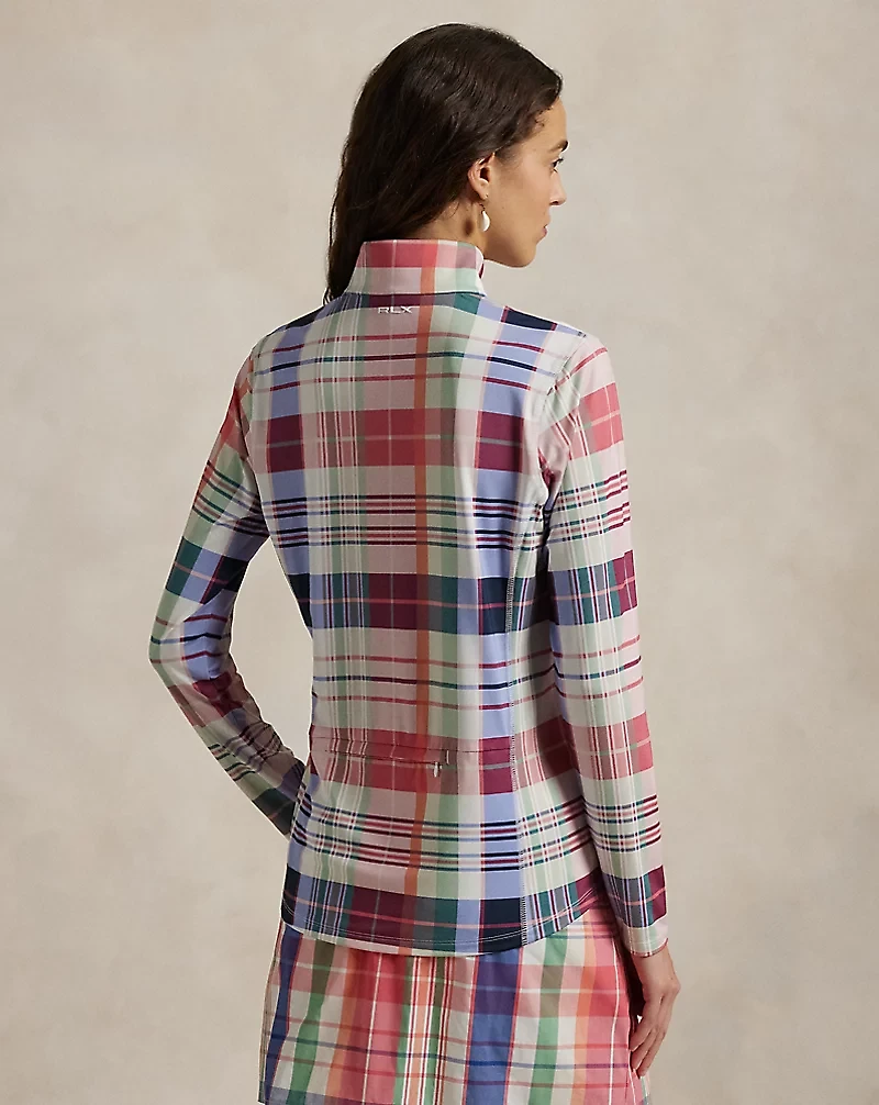 Plaid Stretch Jersey Quarter-Zip