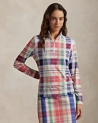 Plaid Stretch Jersey Quarter-Zip