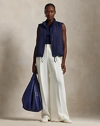 Hybrid Quilted-Panel Sleeveless Zip Vest
