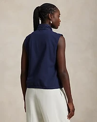 Hybrid Quilted-Panel Sleeveless Zip Vest