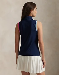 Slim Fit Sleeveless Quarter-Zip Polo