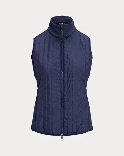 Hybrid Quilted-Front Zip Vest