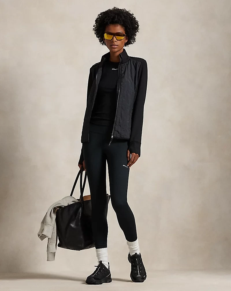 Quilted-Panel Zip Jacket