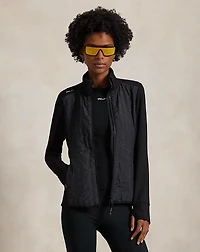 Quilted-Panel Zip Jacket