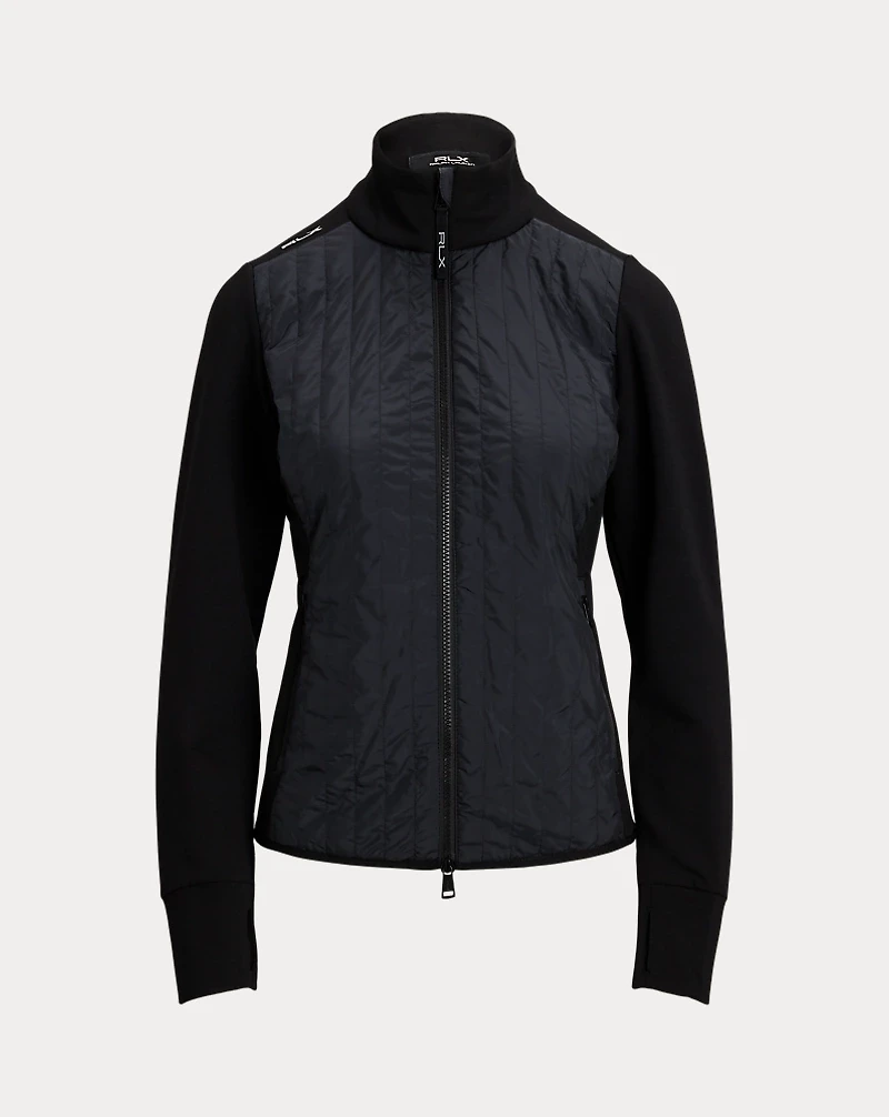 Quilted-Panel Zip Jacket