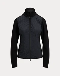 Quilted-Panel Zip Jacket