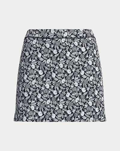 15" Print Back-Pleated Performance Skort