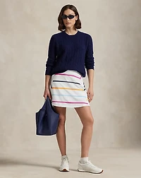 15" Striped A-Line Skort