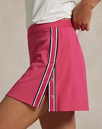 Snapped-Placket Performance Skort