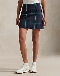 Plaid Performance Long Skort