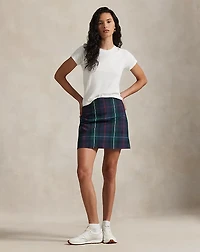 Plaid Performance Long Skort