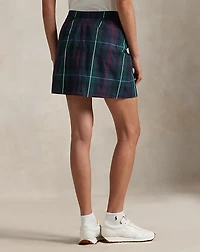 Plaid Performance Long Skort
