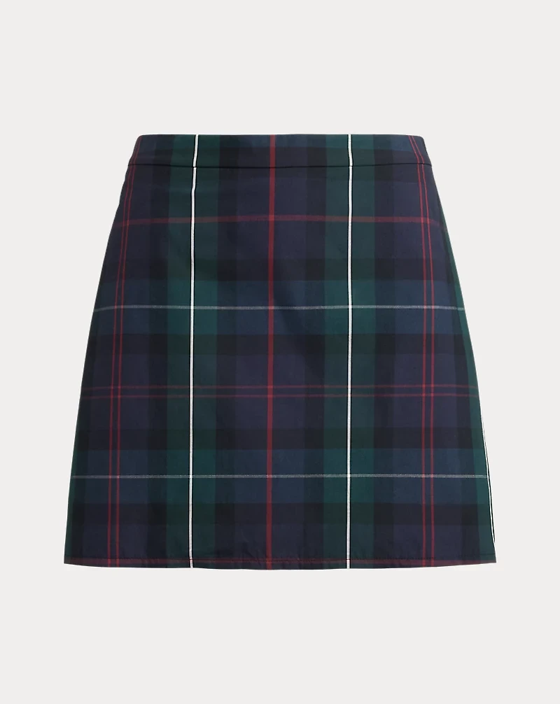 Plaid Performance Long Skort