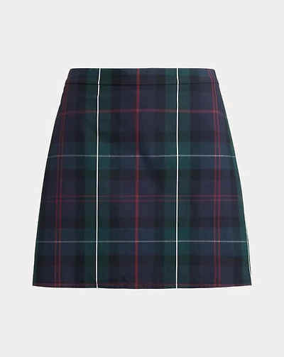 Plaid Performance Long Skort