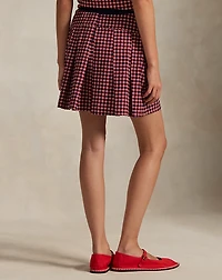 Gingham Performance Long Skort