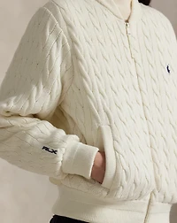 Hybrid Cable-Knit Bomber Jacket