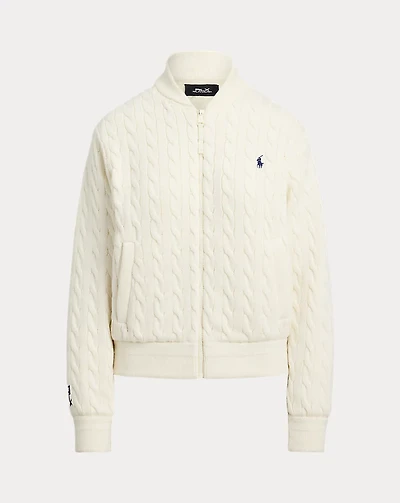 Hybrid Cable-Knit Bomber Jacket