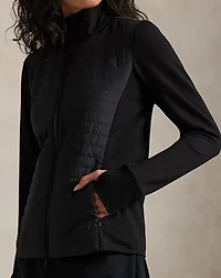 Hybrid French Terry-Quilted Zip Jacket
